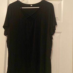 Black Criss Cross top
